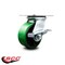 Service Caster 5 Inch Heavy Duty Green Poly on Cast Iron Caster with Roller Bearing and Brake SCC-35S520-PUR-GB-SLB - alternate 5